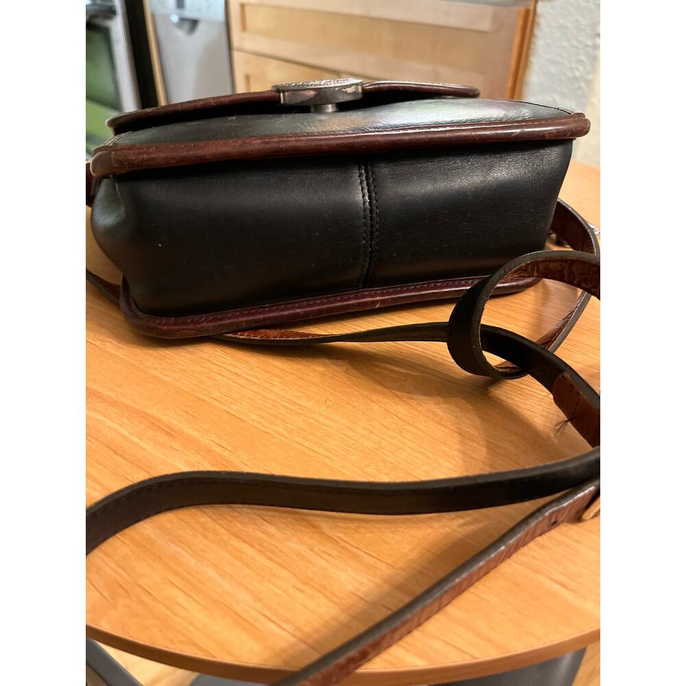 Vintage Brighton Brown Black Crossbody Bag - Picture 8 of 14